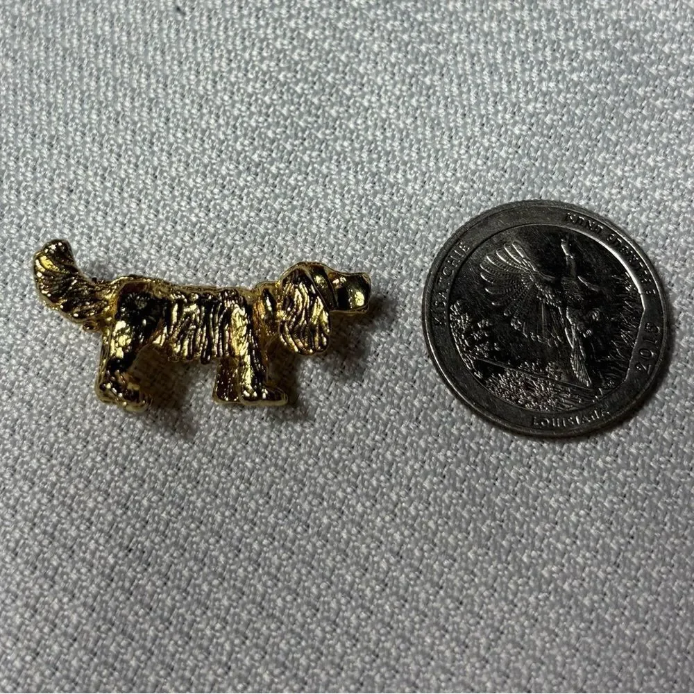 Goldtone Puppy Dog Brooch Excellent Preloved Condition
